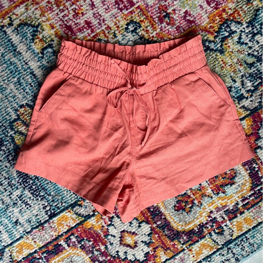Coral Paper Bag shorts